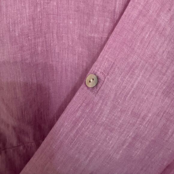 J. Jill Love Linen Popover Tunic in Lilac Size XS Petite - Picture 7 of 9